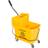 Homcom Yellow Wringer Handle Mop and Bucket Set on Wheels 20L 28.5 x 28 x 50.5 cm