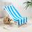 OHS Vertical Stripe Beach - Sea Bath Towel Blue, White (152x71cm)