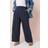 Yours Curve Wide Leg Trousers - Navy Blue