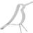 Cooee Design Woody Bird Dekoration 14 cm Hvid Dekorationsfigur
