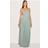 PrettyLittleThing Sage Stretch Woven Bandeau Ruched Maxi Dress - Sage