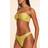PrettyLittleThing Lime Ribbed Tanga Bikini Bottoms - Green