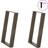vidaXL VidXL Dining Legs U-Shaped 2 pcs Natural Steel 60x Table Leg