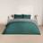 OHS Brentfords Reversible Set Teal Grey Duvet Cover Green, Grey (135x200cm)