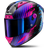 Shark Aeron Graphic Motorcycle Helmet - Edgy Carbon Blue Purple