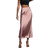 Shein Elastic Satin-Faced Midi Skirt - Women