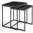 Dunelm Daphne Square Nest of 2 Tables Marble Green Nesting Table 47x56.5cm 2pcs