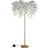 AnraM L - Naturlig Strutsfjäder Dimbar i 3 Färger Golvlampa 160cm
