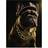 Glossy Glossy Jewelled Street Style Dog Canvas Multicolour Wall Decor