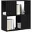 vidaXL Hylla Svart Ek 60 x 24 x 63 cm Trä Bokhylla 63cm