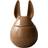 DBKD Eating Rabbit Burk Med Lock 14 cm Shiny Nougat Påskdekoration