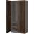IKEA Garderobskombination Mörkgrå Mörkbrun 100 x 60 x 201 cm Garderob 100x201cm