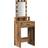 vidaXL Med LED-Lampor Old Wood 50 x 41 x 140 cm Sminkbord 41x50cm