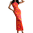 Shein Womens Summer Elegant Beach Floral Print Bodycon One Shoulder Twist Knot Dress Hawaii