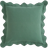Dunelm Scalloped Edge Square Cushion - Complete Decoration Pillows Green (43x43cm)