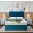 Bedmaster Plush Velvet Divan Base Blue Super King 180x200cm