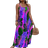 Shein Plus Women Summer Casual Vacation Plant Printed Loose Strap Long Dress