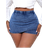 Shein Plus Women Fashionable Loose Fit Irregular Hem Denim Shorts