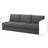 IKEA Vimle Klädsel Till 3-sitssektion Hallarp Sofföverdrag Grå (57x38cm)