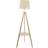 ValueLights Morrigan Light Wood Tripod Floor Lamp 151cm