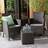 Keter Miami Seater Rattan Effect Garden - Grey Bistro Set, 1 Table incl. 2 Chairs
