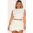 PrettyLittleThing Shape Cream Ruched Dropped Hem Puffball Mini Skirt - White