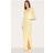 PrettyLittleThing Textured Long Sleeve Maxi Dress - Lemon