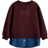 H&M Dubblerad Sweatshirt - Mörkröd/Blå
