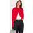 PrettyLittleThing Red Knit Ruffle Detail Cardigan - Red