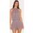 PrettyLittleThing High Neck Drop Waist Playsuit - Brown
