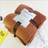 Supermyk Fleece Fleece Rutete Fløyel Ensfarget Teppe Brun (120x100cm)