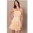 PrettyLittleThing Pale Yellow Chiffon Ditsy Floral Print Fishtail Mini Dress