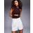 River Island Linen Blend Structured Shorts - White
