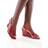 New Look Women's Faux Leather Strappy Wedge Sandals - Red