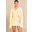 PrettyLittleThing Lemon Oversized Cuff Shirt - Butter Yellow