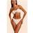 PrettyLittleThing Crinkle Tanga Bikini Bottoms - White