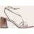 PrettyLittleThing Gold PU Round Toe Strappy Mid Block Heel Sandals - Yellow