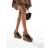 New Look Women's Faux Leather Cork Wedge Sandals - Black