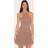 PrettyLittleThing Mushroom Chiffon Halter Neck Mini Dress - Mushroom