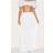 PrettyLittleThing Broderie Floaty Maxi Skirt - White