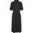 Pieces Pcpia Skjortekjole 2/4 Midi Shirt Dress - Sort