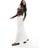 Stradivarius Flowing Embroidered Midi Skirt - White