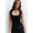 Gina Tricot Topp Tight Rib Top - Svart