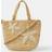 Accessorize Embroidered Starfish Handheld Mini Straw Bag - Natural
