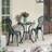 Yaheetech Color Round 3 Piece 2 Person 61Cm L Aluminum Outdoor Green Bistro Set
