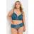 Yours Curve Green Iridescent Longline Underwired Bra - 48C