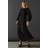 Warehouse Womens Chiffon Long Sleeve Maxi Dress - Black