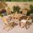 Rowlinson Round 5 Piece 4 Person Outdoor Table with Cushions Patio Dining Set