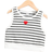Shein Tween Girl Striped Heart Print Tank Top