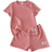 Shein Young Girl Letter Patched Detail Tee Shorts